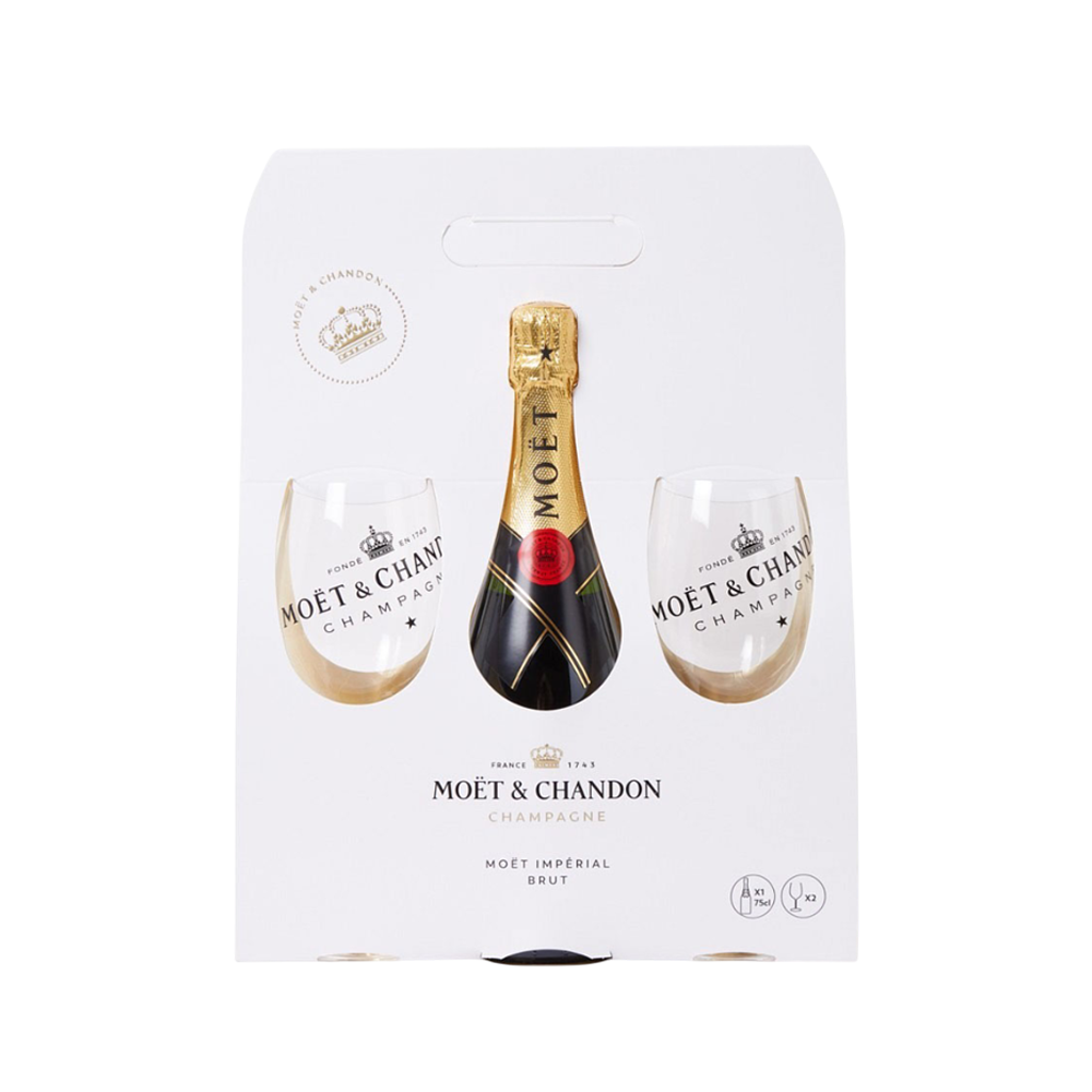 Шампанское M&Ch Imperial Brut 0.75л+2бок