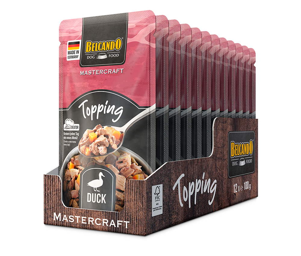 Wet food for dogs MASTERCRAFT Topping Duck 100 g