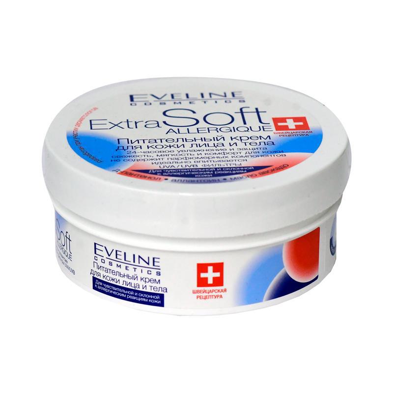 Face and body cream "Eveline" Extra Soft, for sensitive skin 200ml