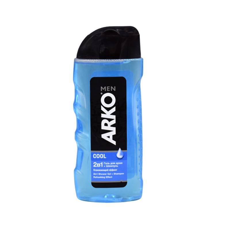 Men's shower gel and shampoo "Arko" cool 260ml