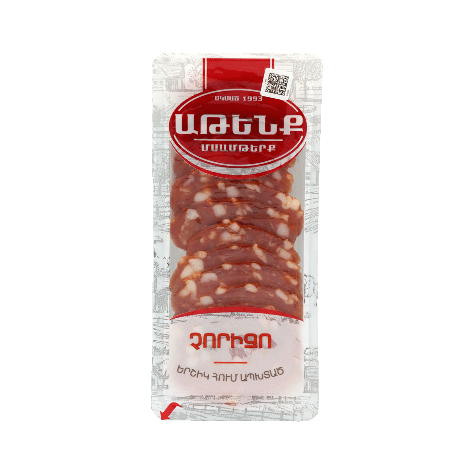 Raw-smoked sausage chorizo "Atenk" sliced 90g