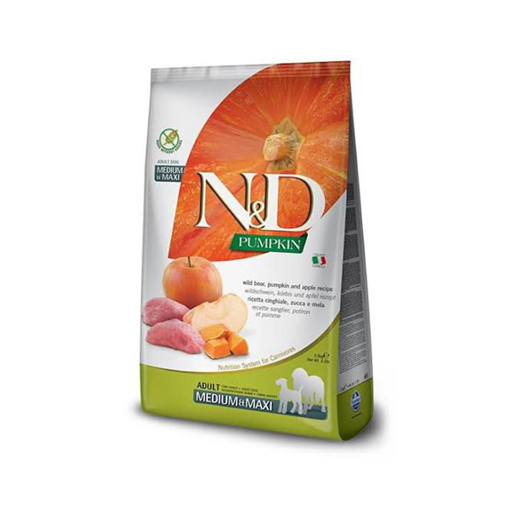 Dry Food For Dogs Farmina Medium&Maxi Adult wild boar, pumpkin and apple 12kg