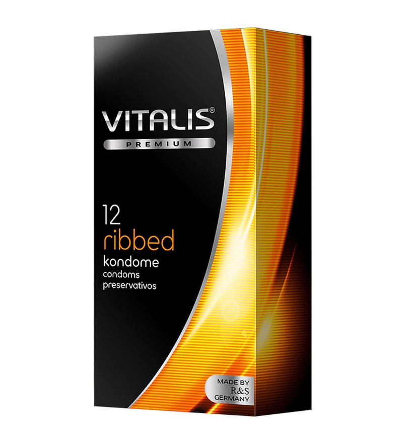 Condoms "Vitalis Ribbed" 12pcs

