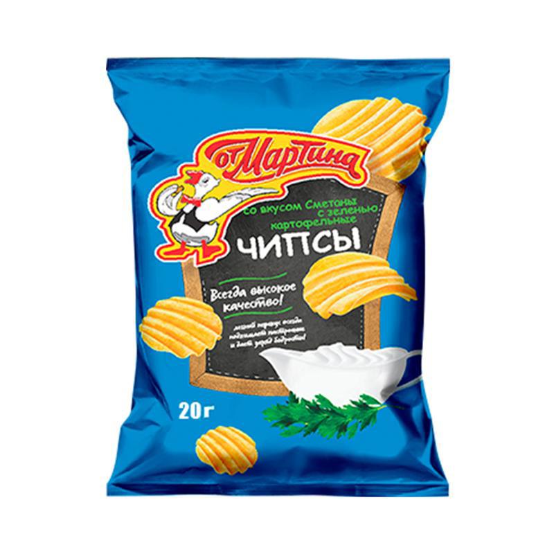 Chips "Ot Martina" sour cream and greens 20g