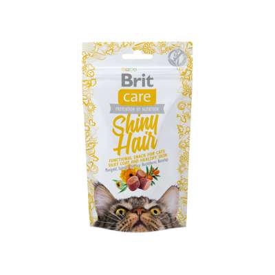 Brit Care Shiny Hair սաղմոնով քաղցրավենիք կատուների համար, 50 գ։