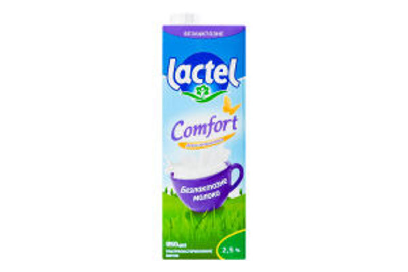 Молоко 2.5% ультрапастеризованное безлактозное Comfort Lactel т/п 950г