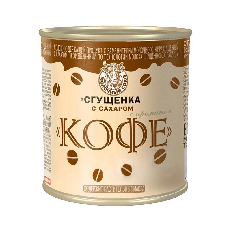 Condensed milk "Molochniy Soyuz" coffee 8.5% (can) 380g