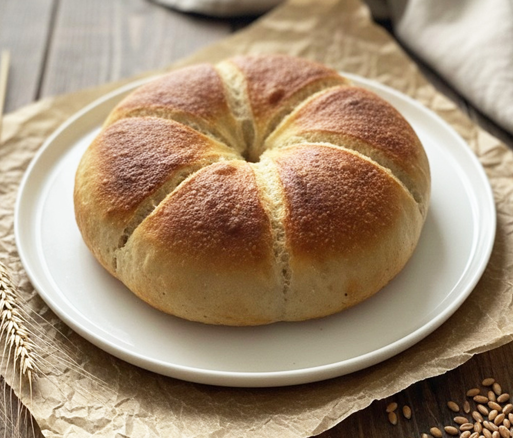 Stone bread Flower molded