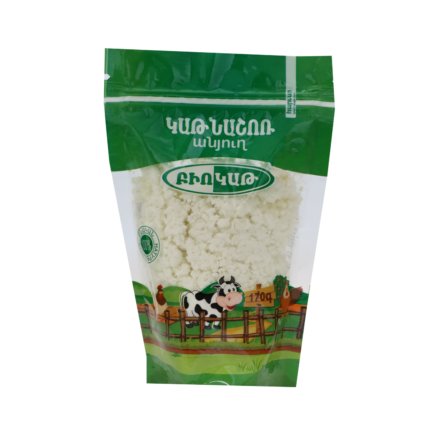 Творог "Биокат" зернистый 0% 170г