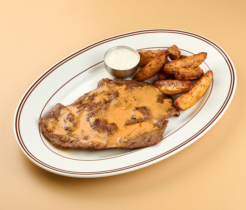 Джей Спейс лангет с картофелем по-деревенски