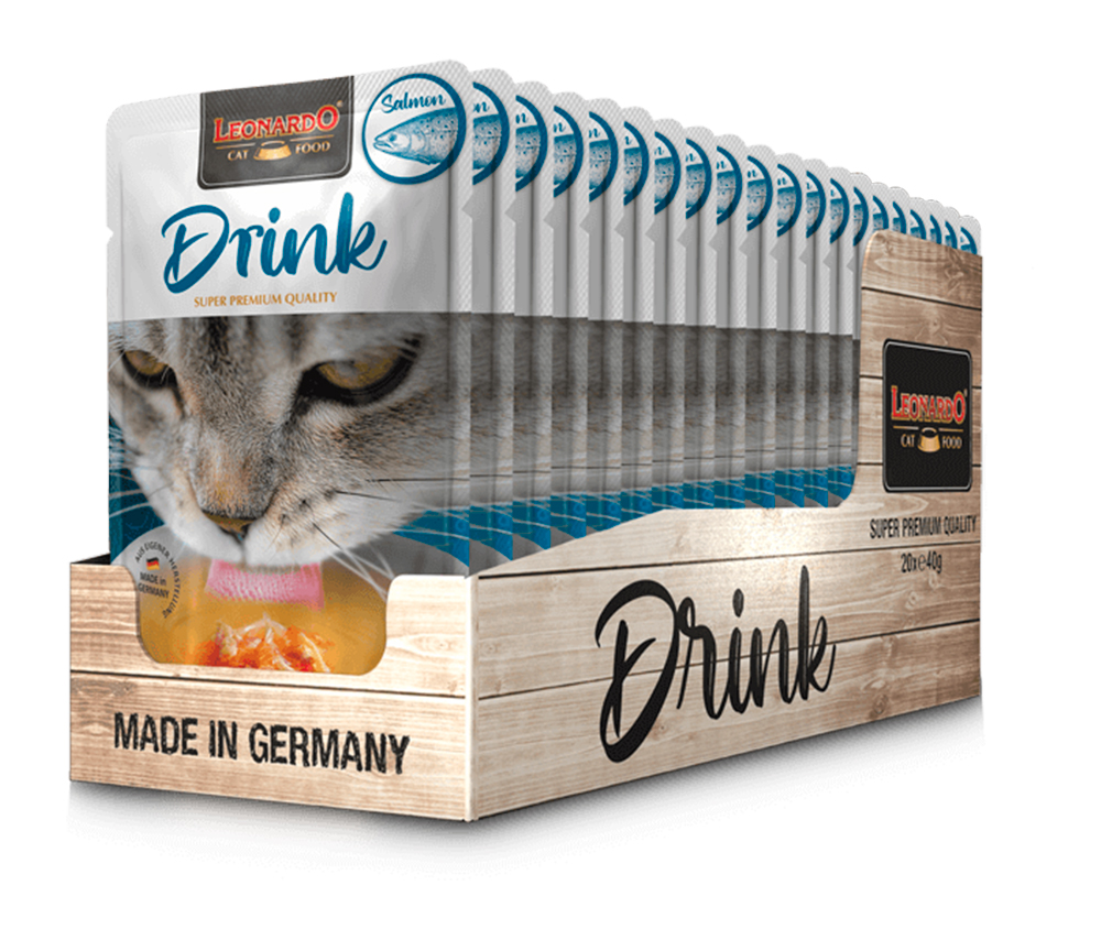 Вкусняшки для кошек LEONARDO Drink Salmon 40 г