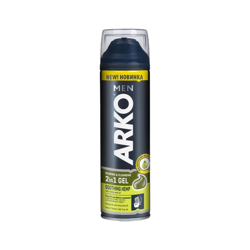Shaving gel "Arko" soothing hemp 2in1 200ml