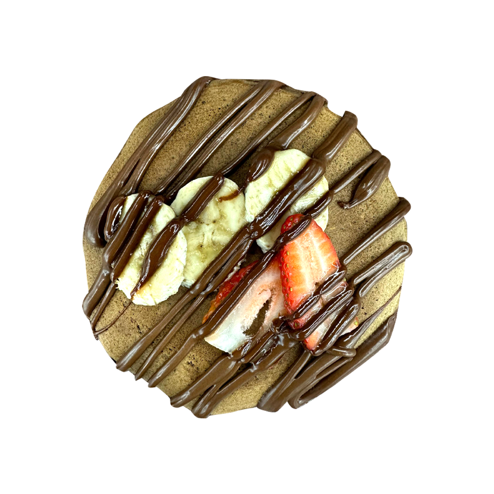 Cocoa Pancake with strawberry and banana