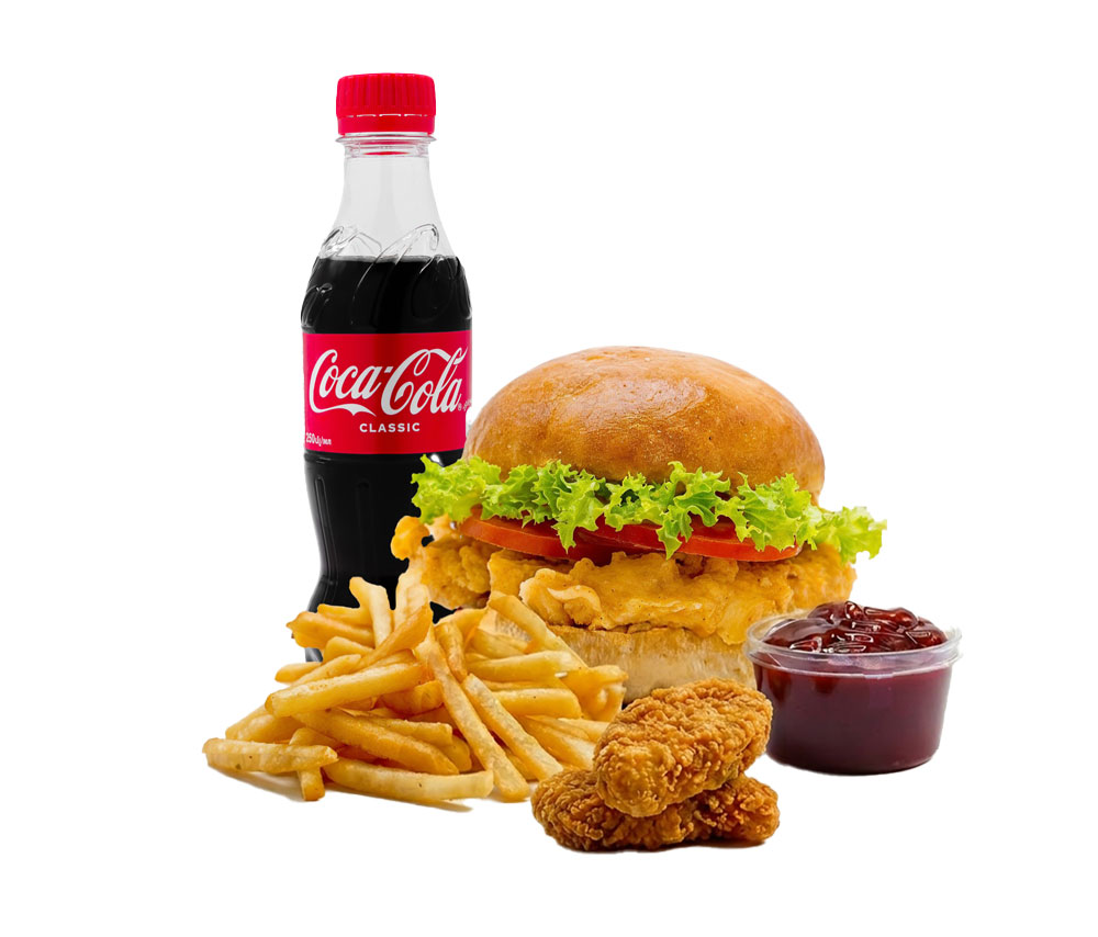 Կոմբո կլասիկ բուրգեր հավի