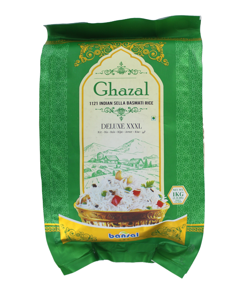 Рис длиннозерный "Ghazal Basmati" 1кг 