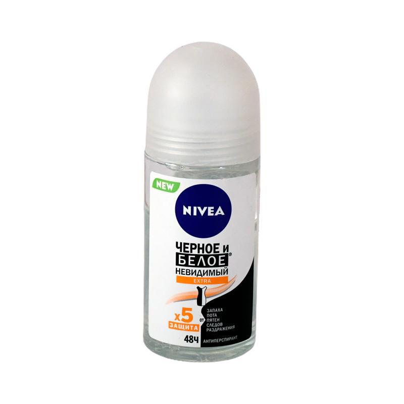Roll-on deodorant "Nivea" black and white, extra 50ml