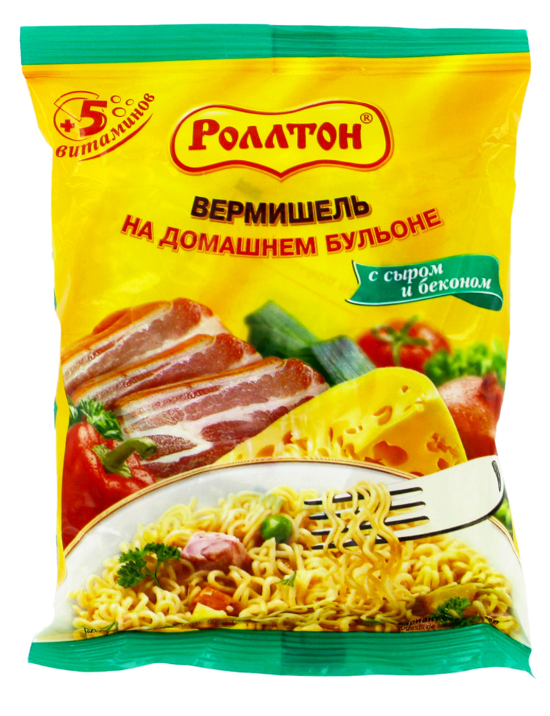Vermicelli "Rollton" 60g Cheese & Bacon