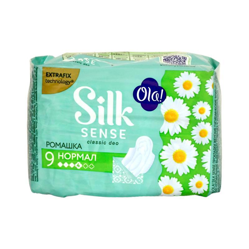 Pads "Ola" Silk sense, classic, normal, chamomile 9pcs