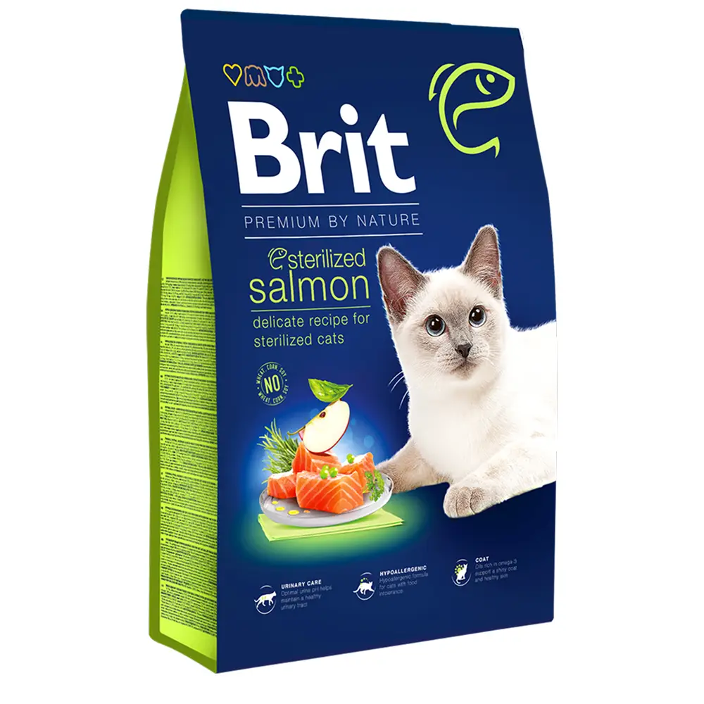 Brit պրեմիում ստերջացվածների / Brit premium sterilized cat salmon 1կգ
