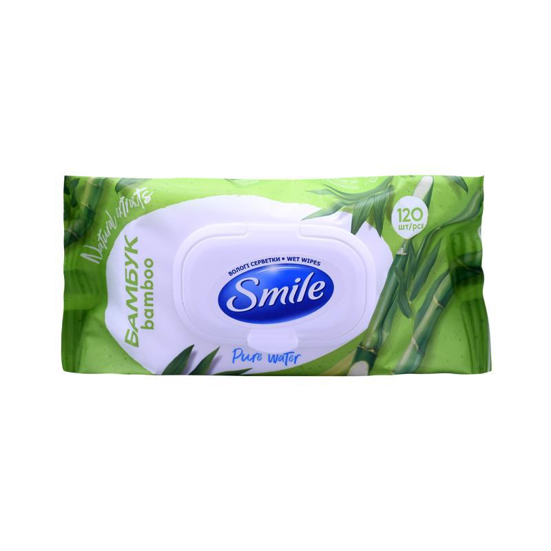Салфетки влаж. Smile бамбук 120шт