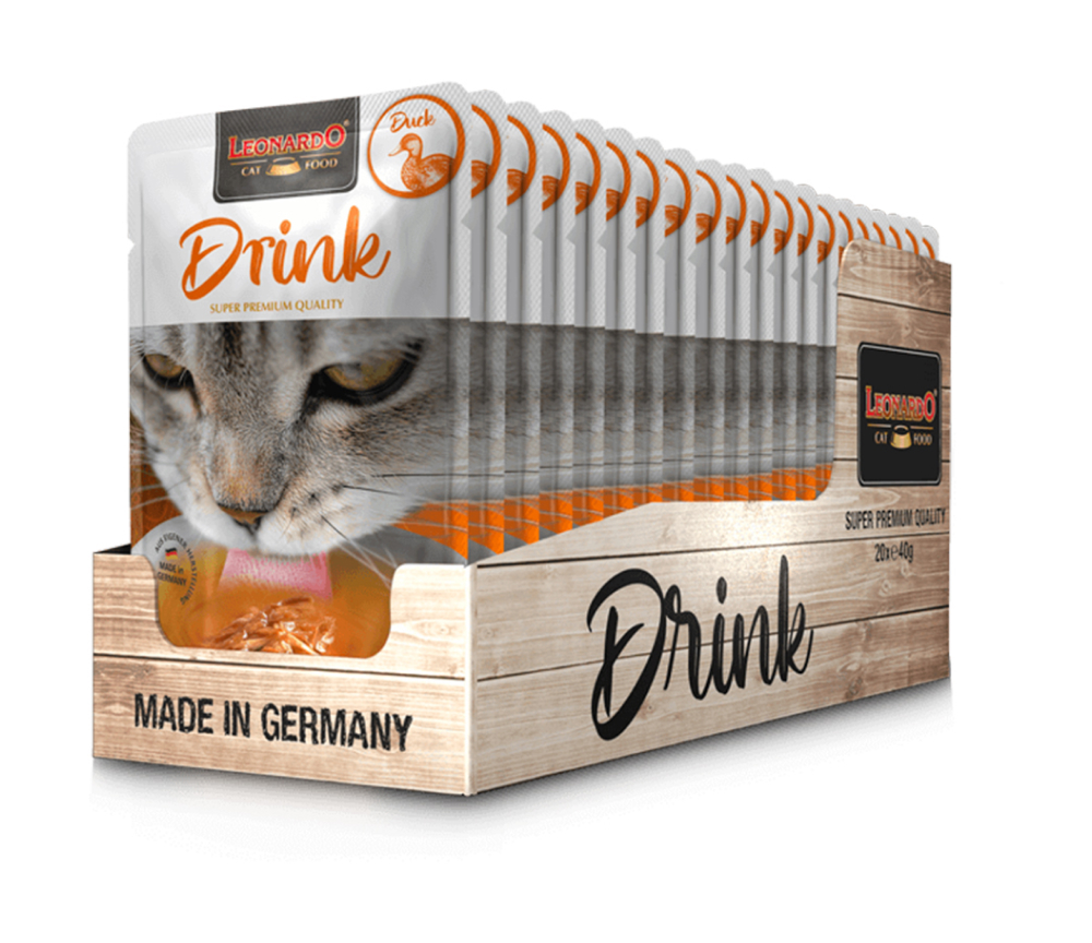Вкусняшки для кошек LEONARDO Drink Duck 40 г