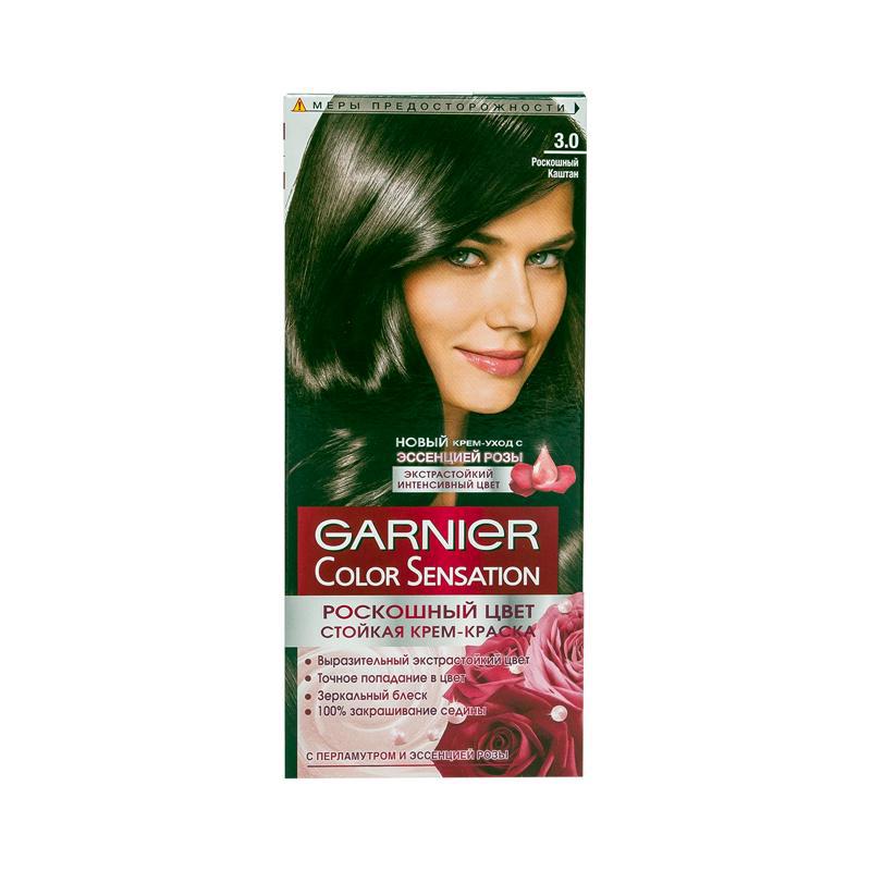 Hair dye "Garnier Color Sensation" 3.0 luxurious chestnut