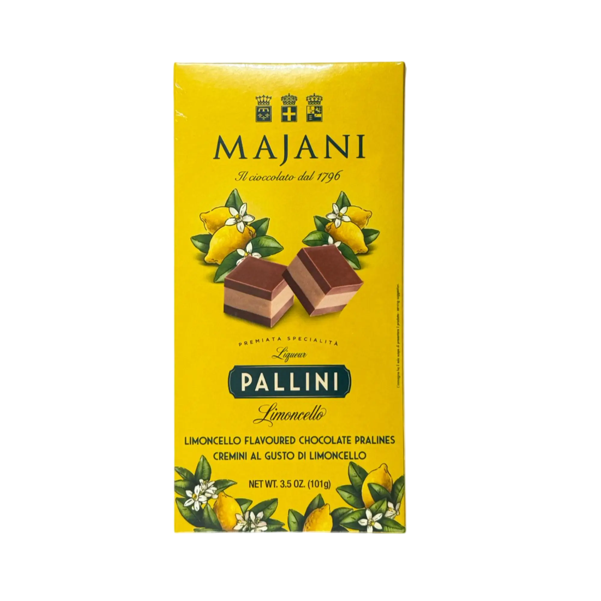 Chocolate candies "Majani" Pallini, limoncello gluten free 101g
