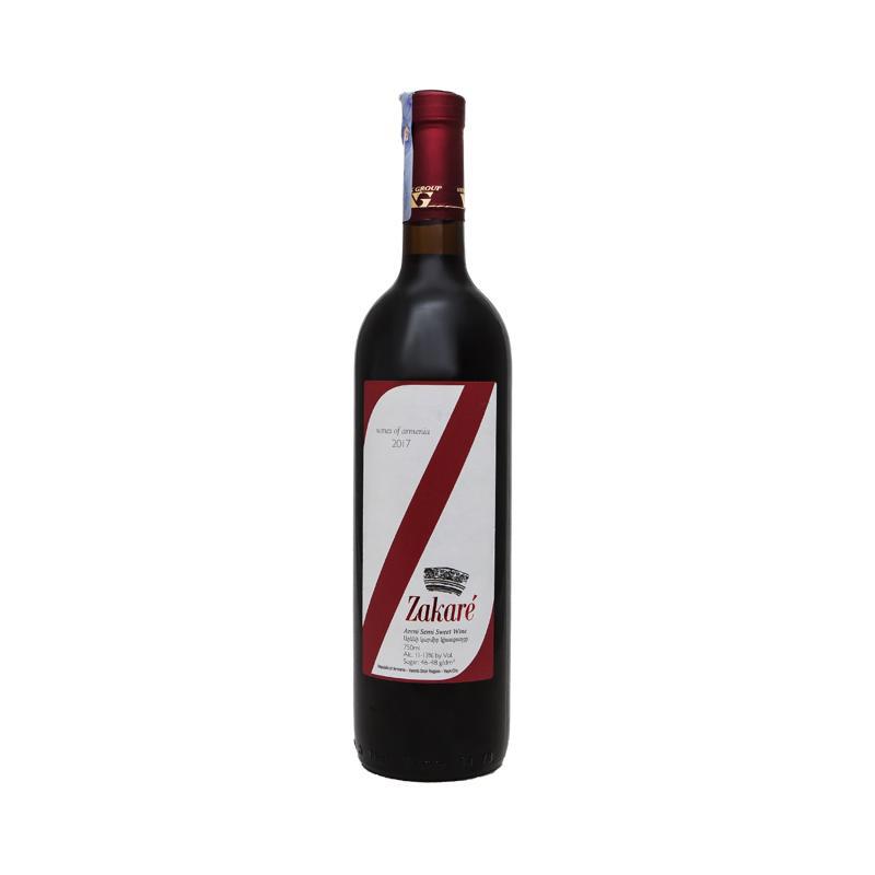 Wine "Zakare" Areni, red semi sweet 0.75l