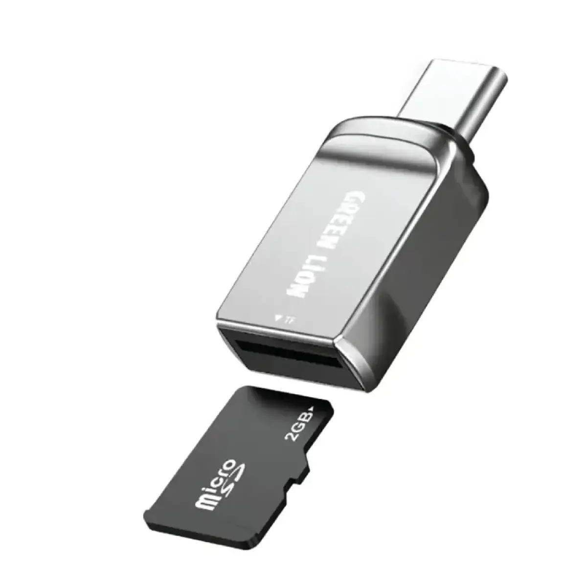 Փոխադրիչ Green SD Card Reader USB C to Micro SD Silver GNSDCRRDRSL