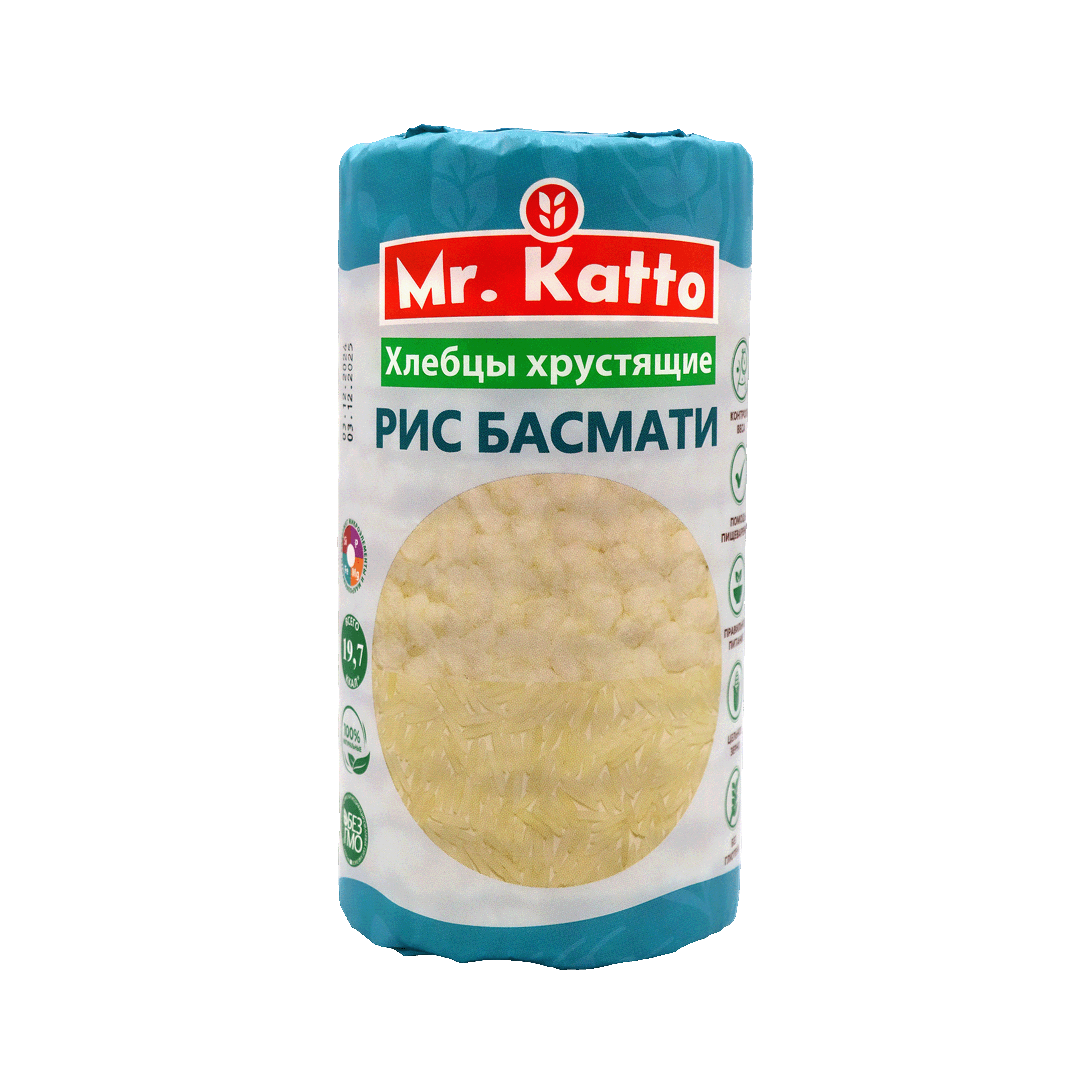Rice crispbread "Mr.Katto" basmati, gluten free 75g
