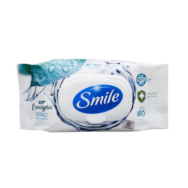 Салфетки влаж. Smile антиб.эвкалипт 60шт