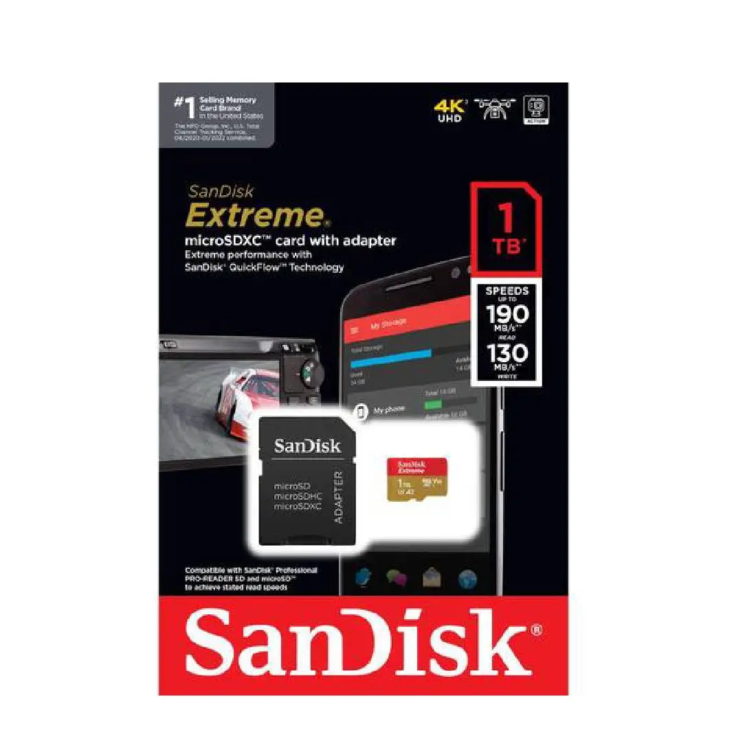Հիշողության քարտ Sandisk Micro SD Card 1TB Extreme 190Mb/S