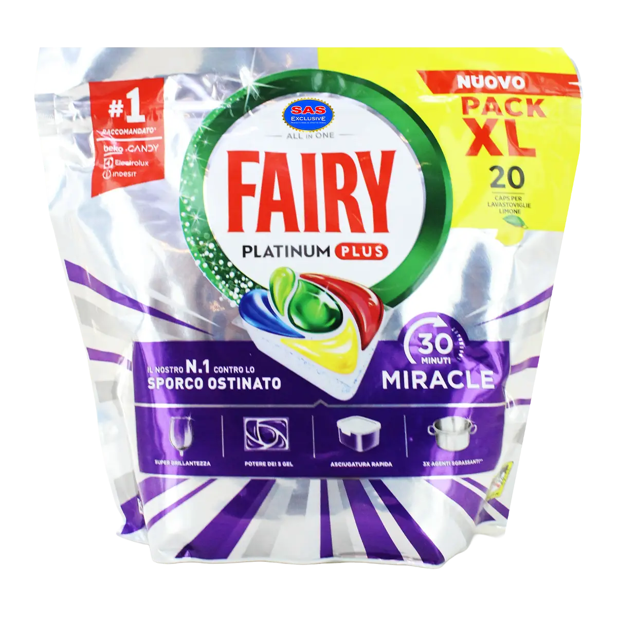 Capsules for dishwasher use "Fairy Platinum Plus" 20 pcs
