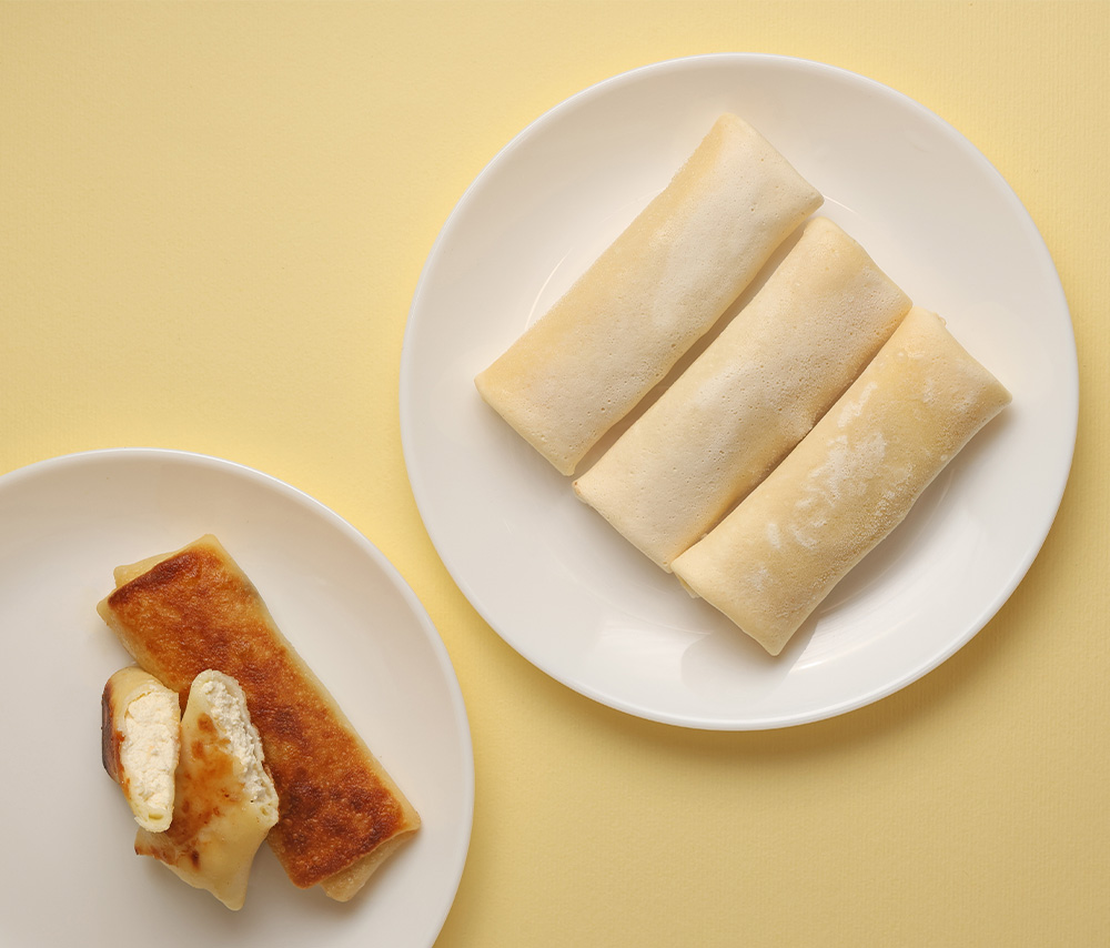 Crepes with cottage cheese