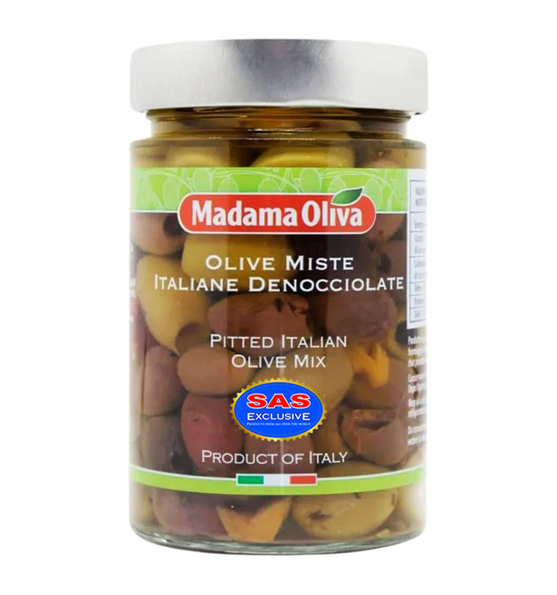 Оливки смешанные без косточек "Madama Oliva" 290г

