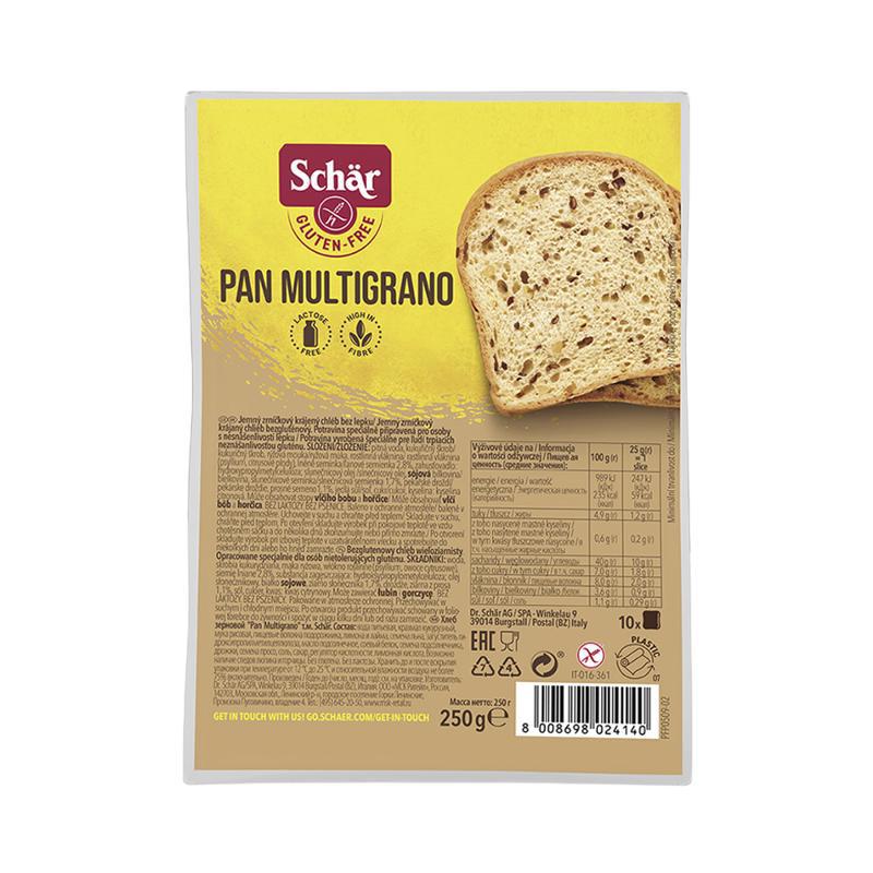 Հաց «Շար» Փան Մուլտիգրանո, առանց գլյուտեն և լակտոզա 250գր