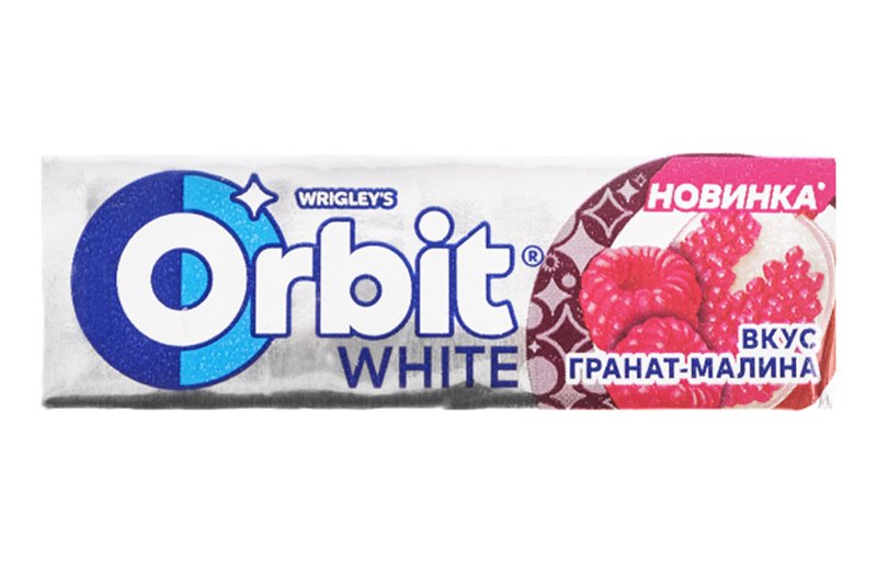 Pomegranate & raspberry chewing gum "Orbit White" 13.6g 