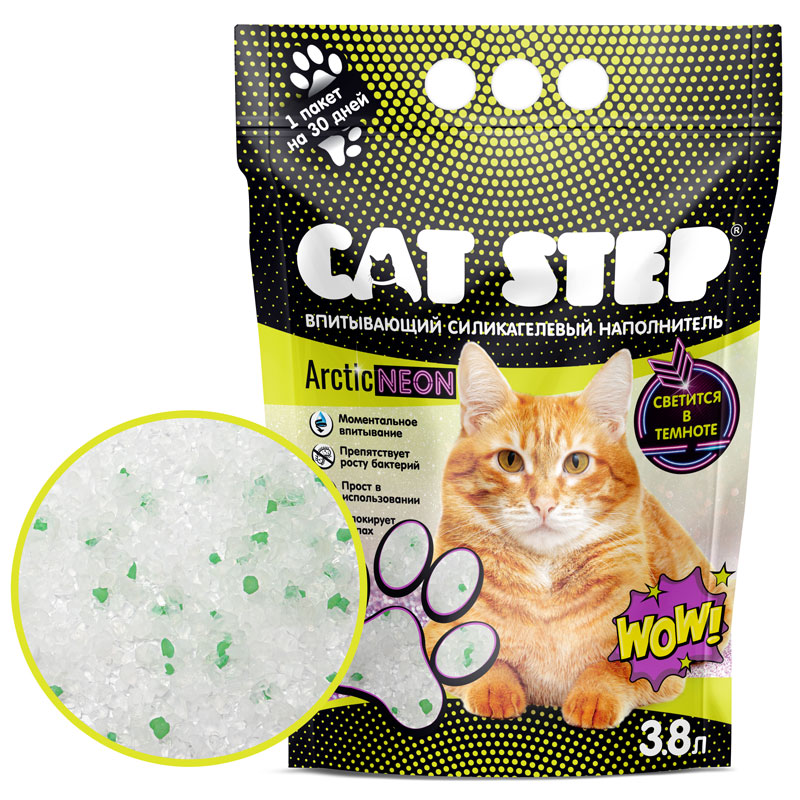 CAT STEP Arctic Neon ներծծող սիլիկա գել լցոնիչ 3.8լ