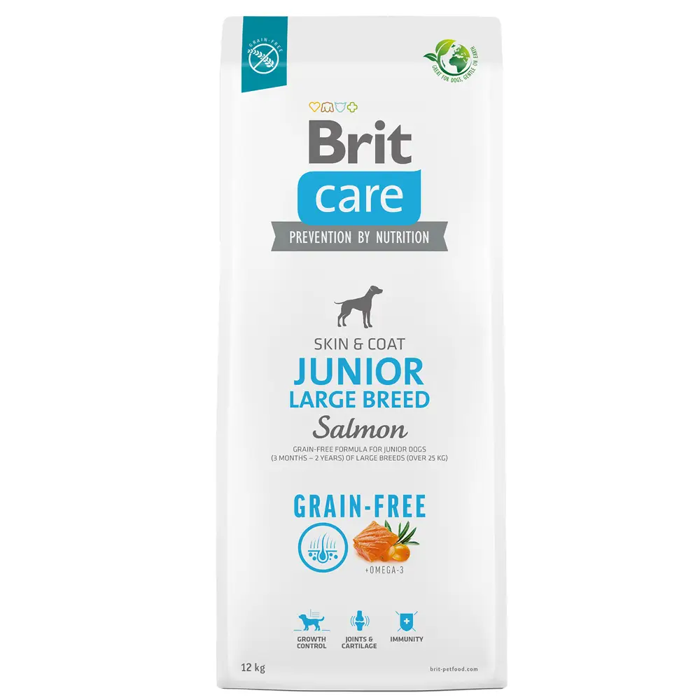 Brit մեծ ցեղատեսակի ձագերի / Brit care Large junior salmon 12կգ