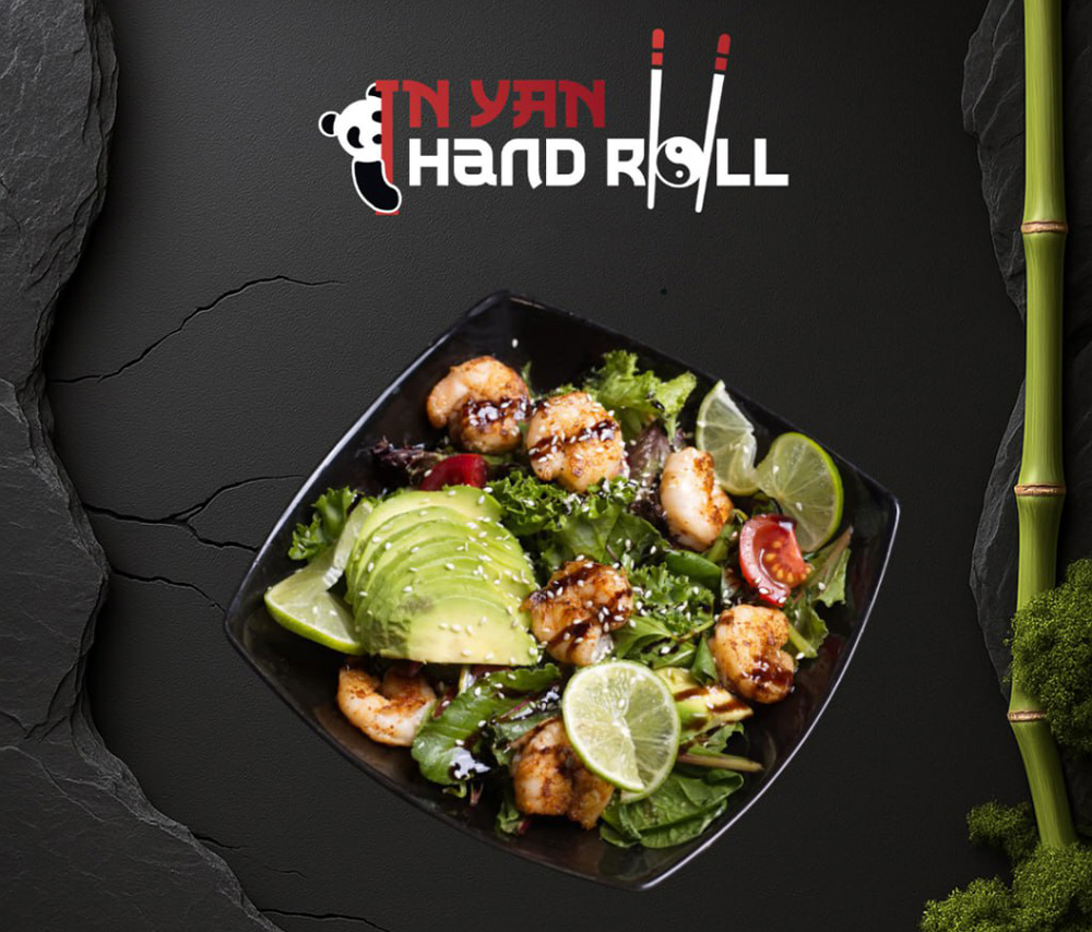 Միքս կանաչի ծովախեցգետնով աղցան