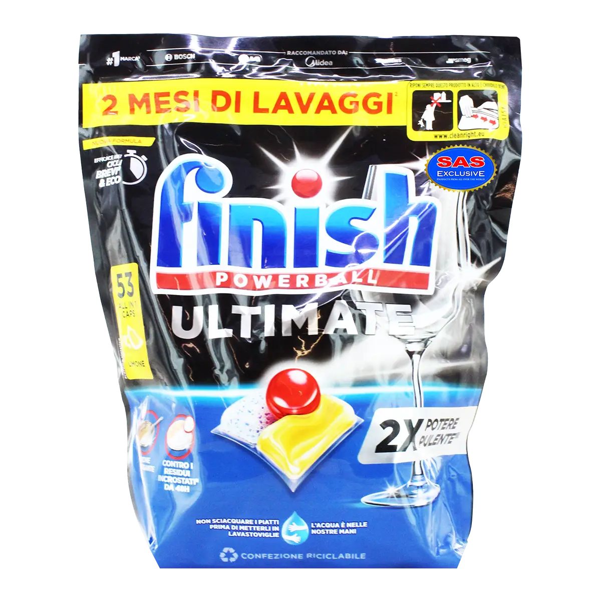 Capsules for dishwasher use "Calgonit Finish Powerball Ultimate Plus" 53 pcs
