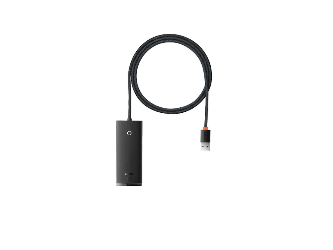 Դոկ Կայան Baseus Lite Series 4-Port USB-A HUB 1m Black WKQX030101