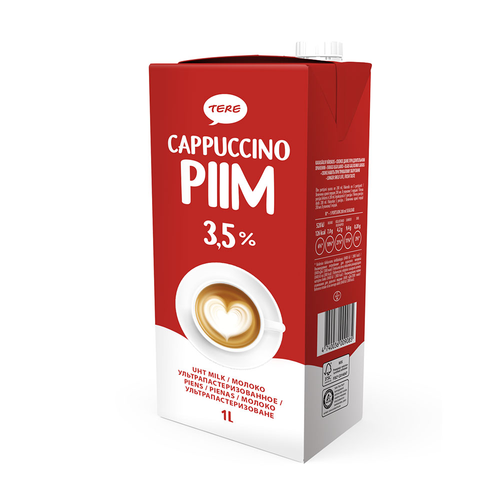 Молоко Tere Cappuccino 1л