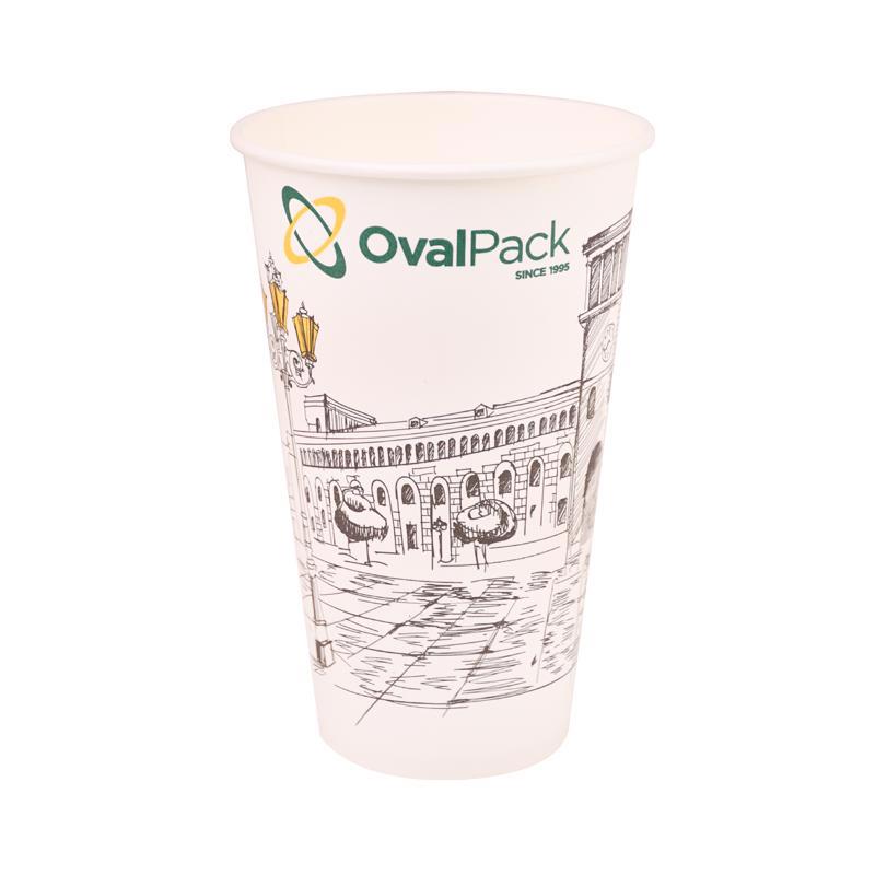 Թղթե բաժակներ «Օվալ Փաք» 400մլ 6հտ