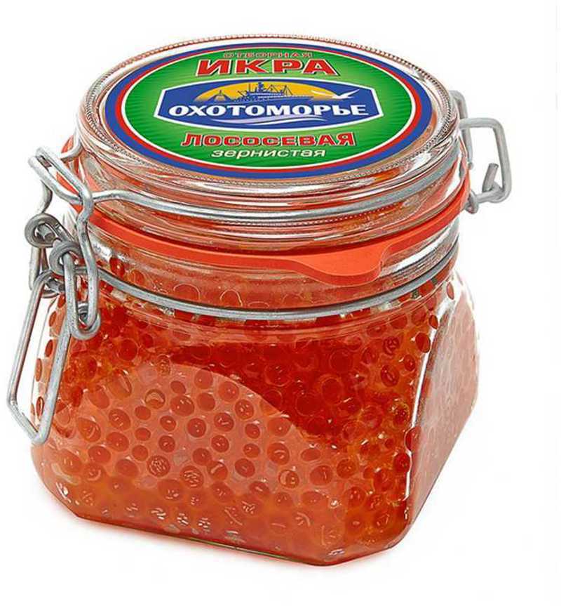 Ձկնկիթ կարմիր "Охотоморье" 480գ