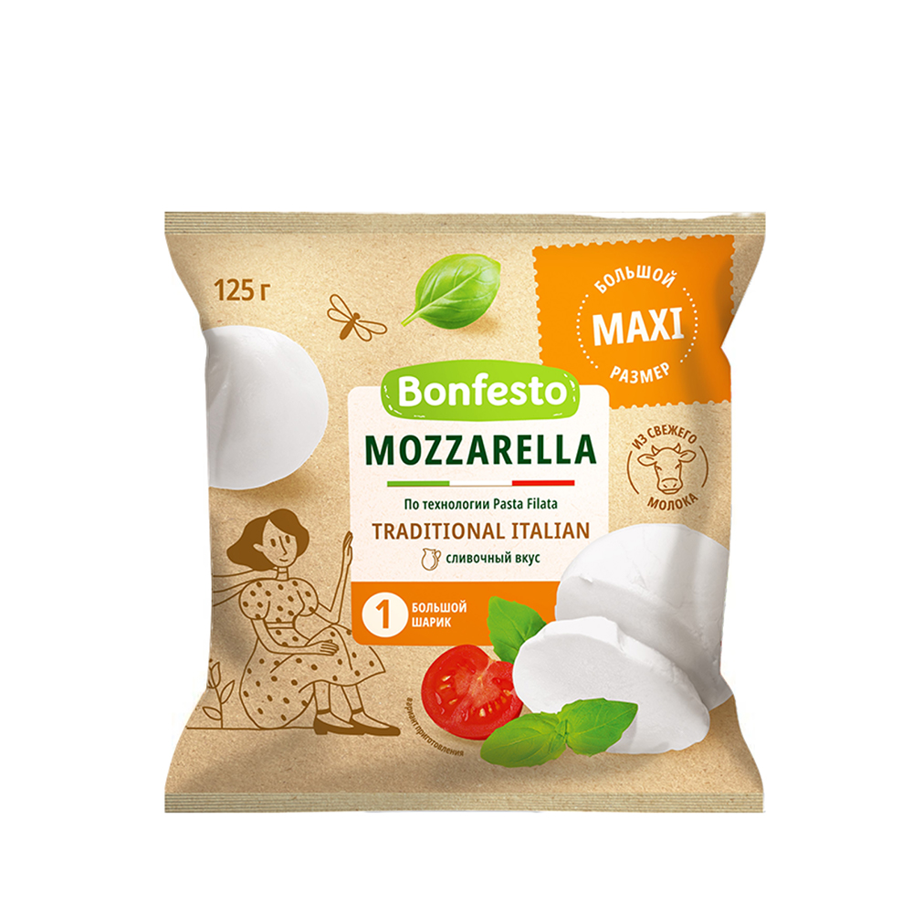 Թարմ Mozzarella 1 գունդ, Bonfesto 125գ