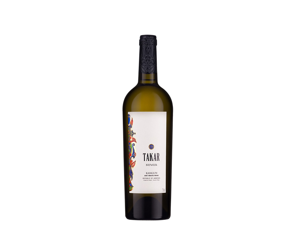 Вино "Такар" белое сухое 0.75л