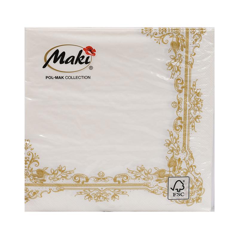 Անձեռոցիկներ «Մակի» սպիտակ 33x33 20հտ ՍԼՑՕ 000100