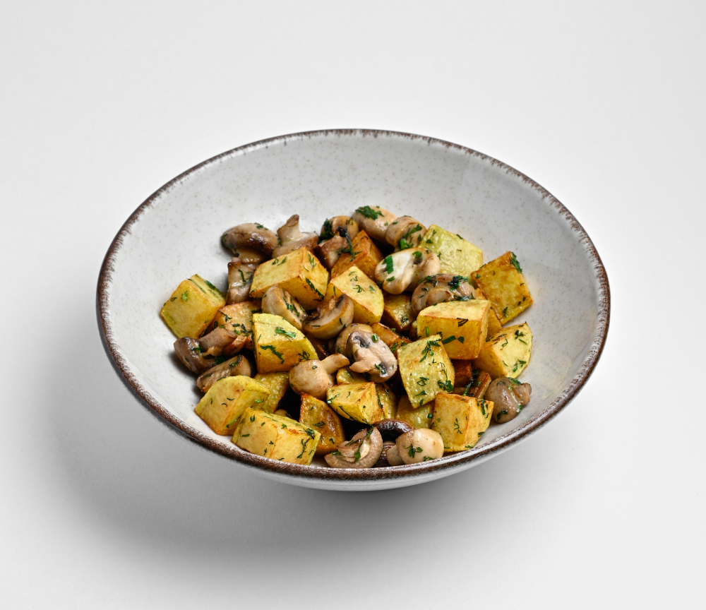 Fried Potatoes with Mushrooms