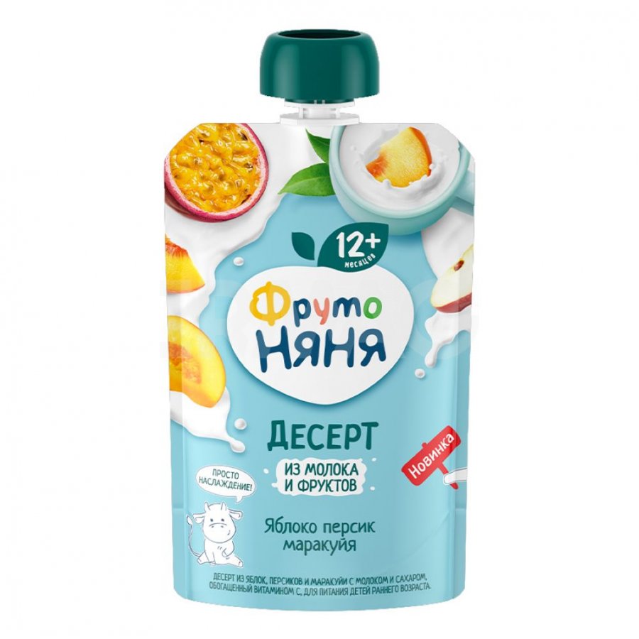 Fruto Nyanya puree apple peach fruit meat. milk. sugar 90g